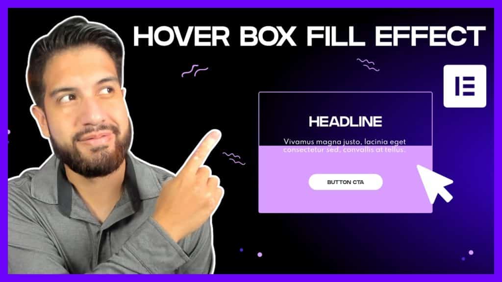 Hover box fill effect Elementor