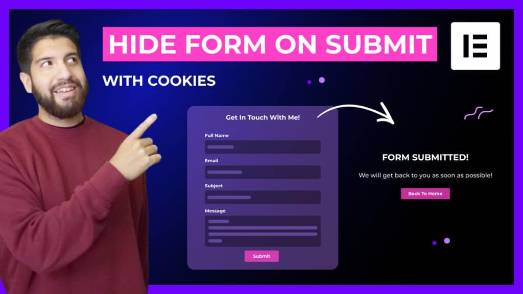 Hide form on submit in Elementor1